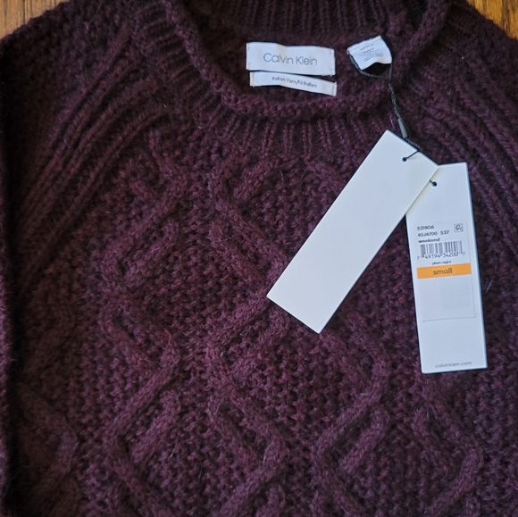 NWT Men's Italian Wool Knit Sweater - Picture 3 of 6